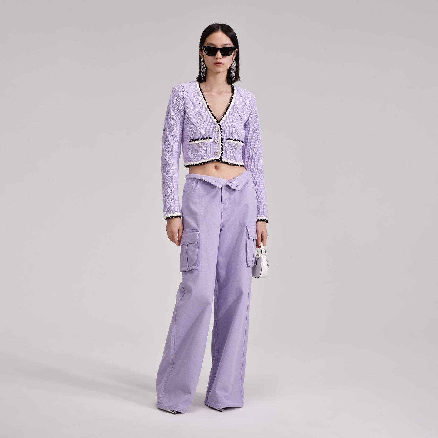 Leylak Örgü Hırka