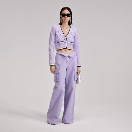 Leylak Örgü Hırka