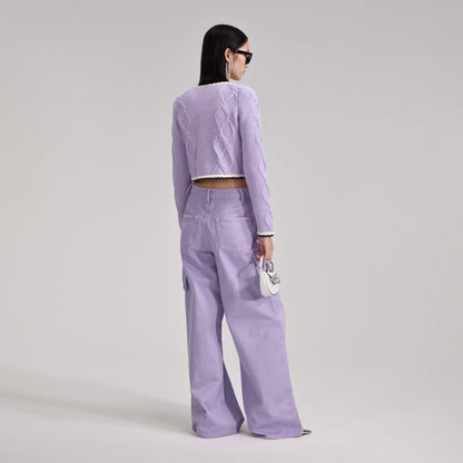 Leylak Örgü Hırka