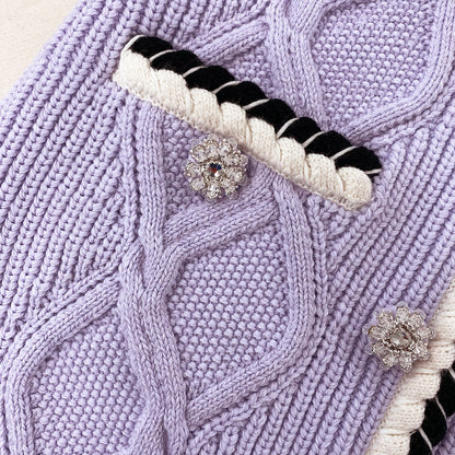 Leylak Örgü Mini Etek