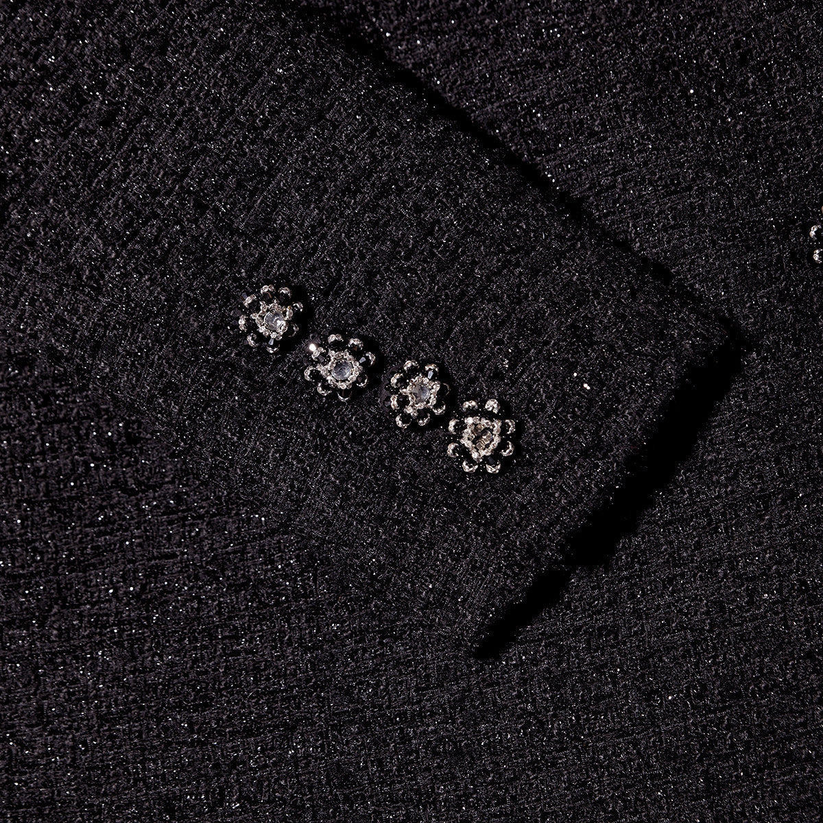 Siyah Omuz Açık Bukle Mini Elbise