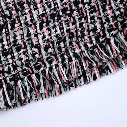 Siyah Saçaklı Buklet Şort