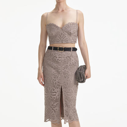 Gipür Dantel Kısa Üst