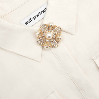 Krem Keten Uzun Elbise