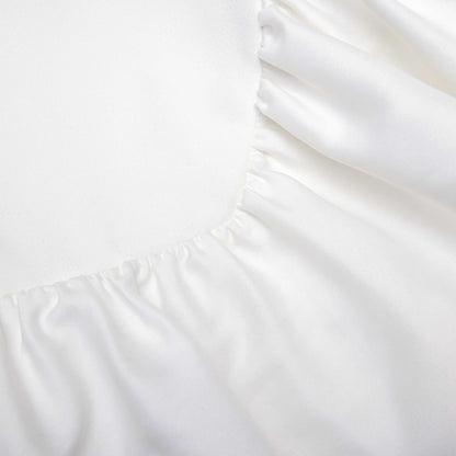 Beyaz Askılı Mini Elbise