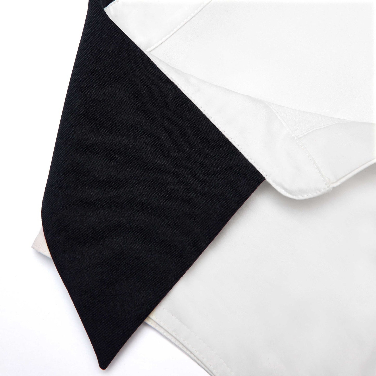 Beyaz Pamuklu Kontrast Yaka Mini Elbise