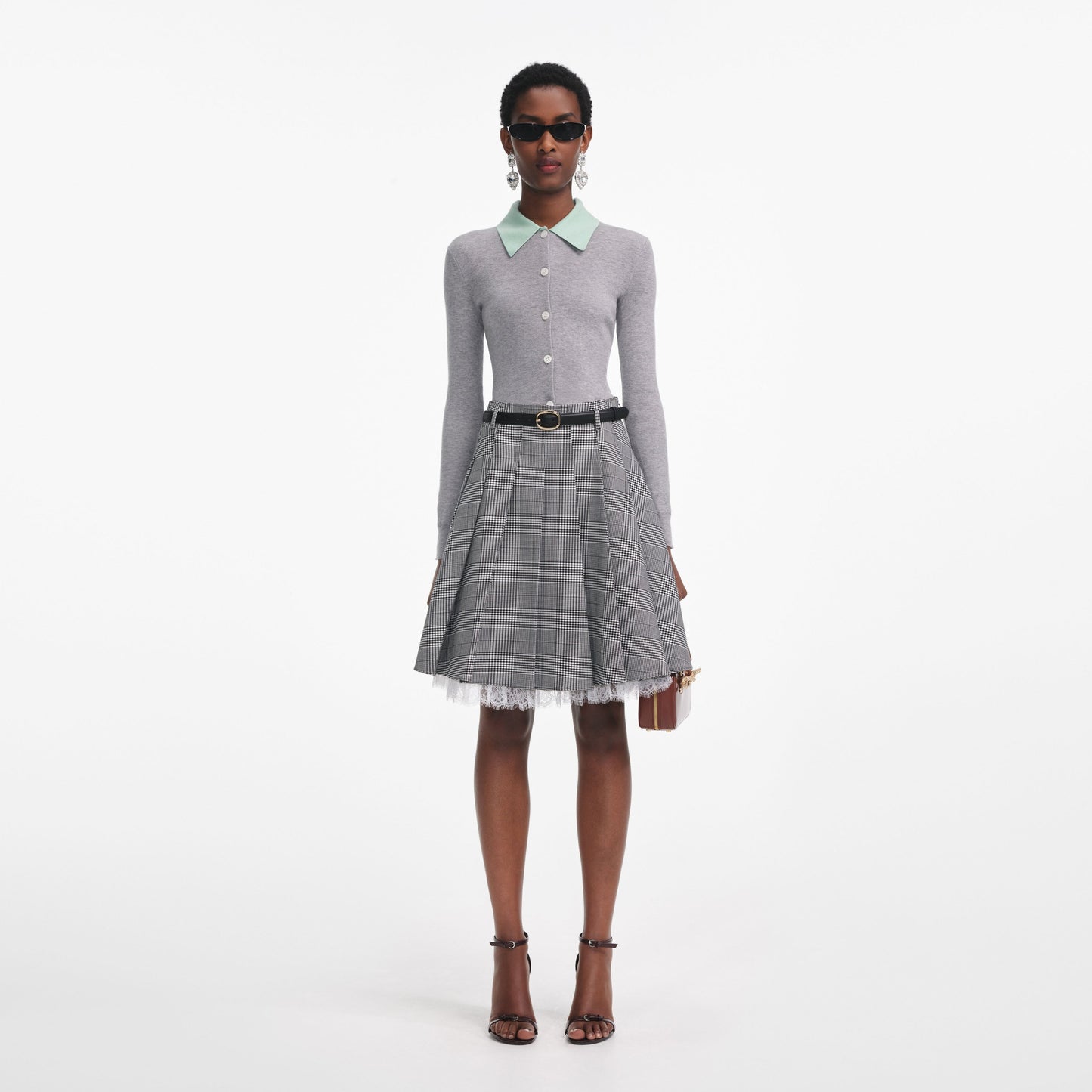 Gri Merino Yünlü Hırka