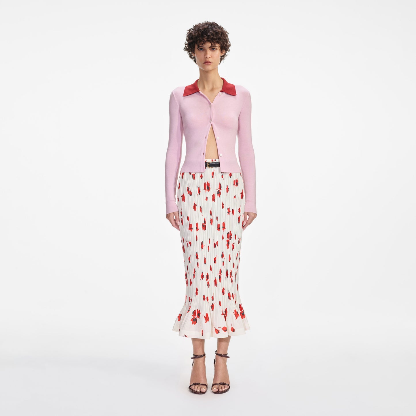 Pembe Merino Yün Hırka