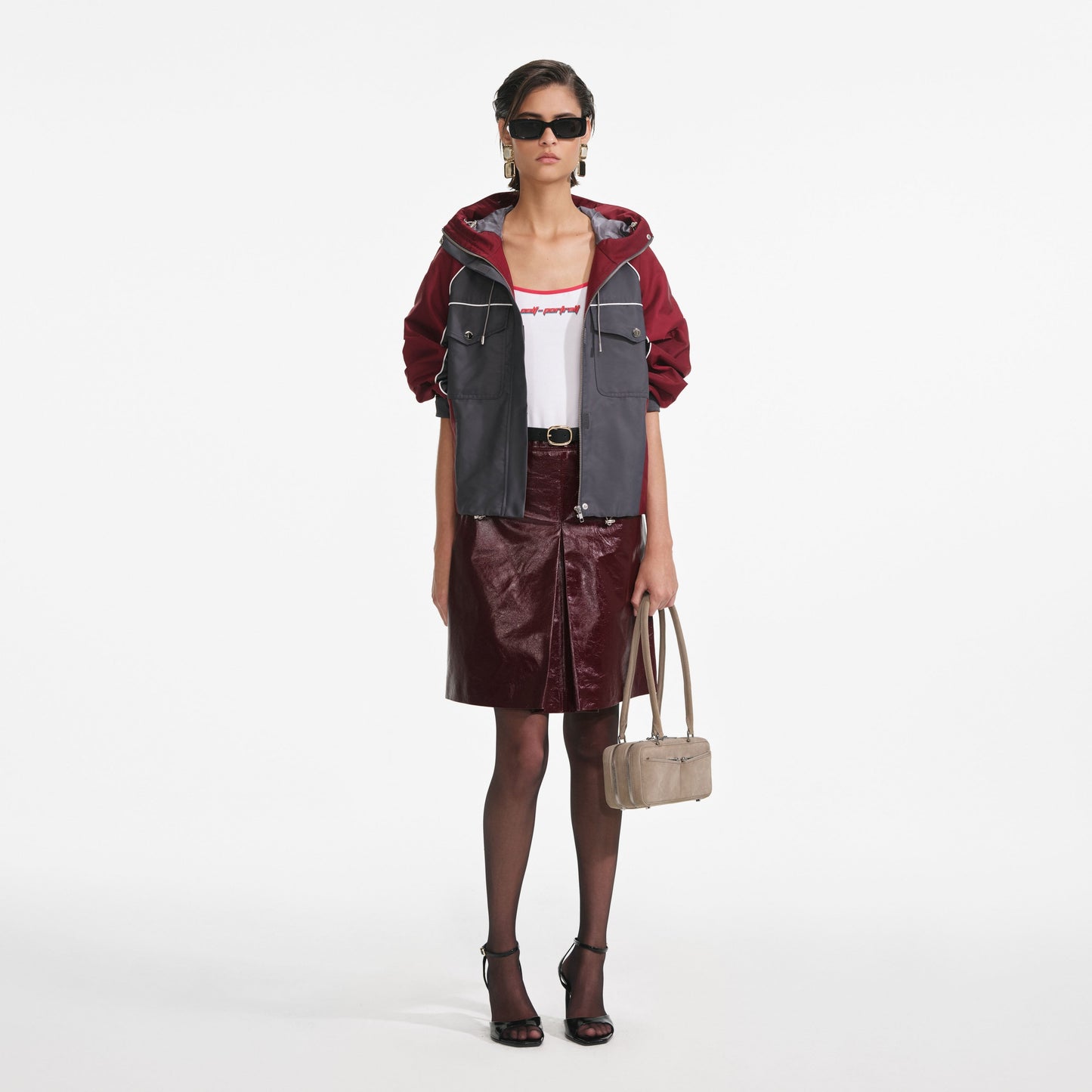 Koyu Gri Naylon Rüzgarlık