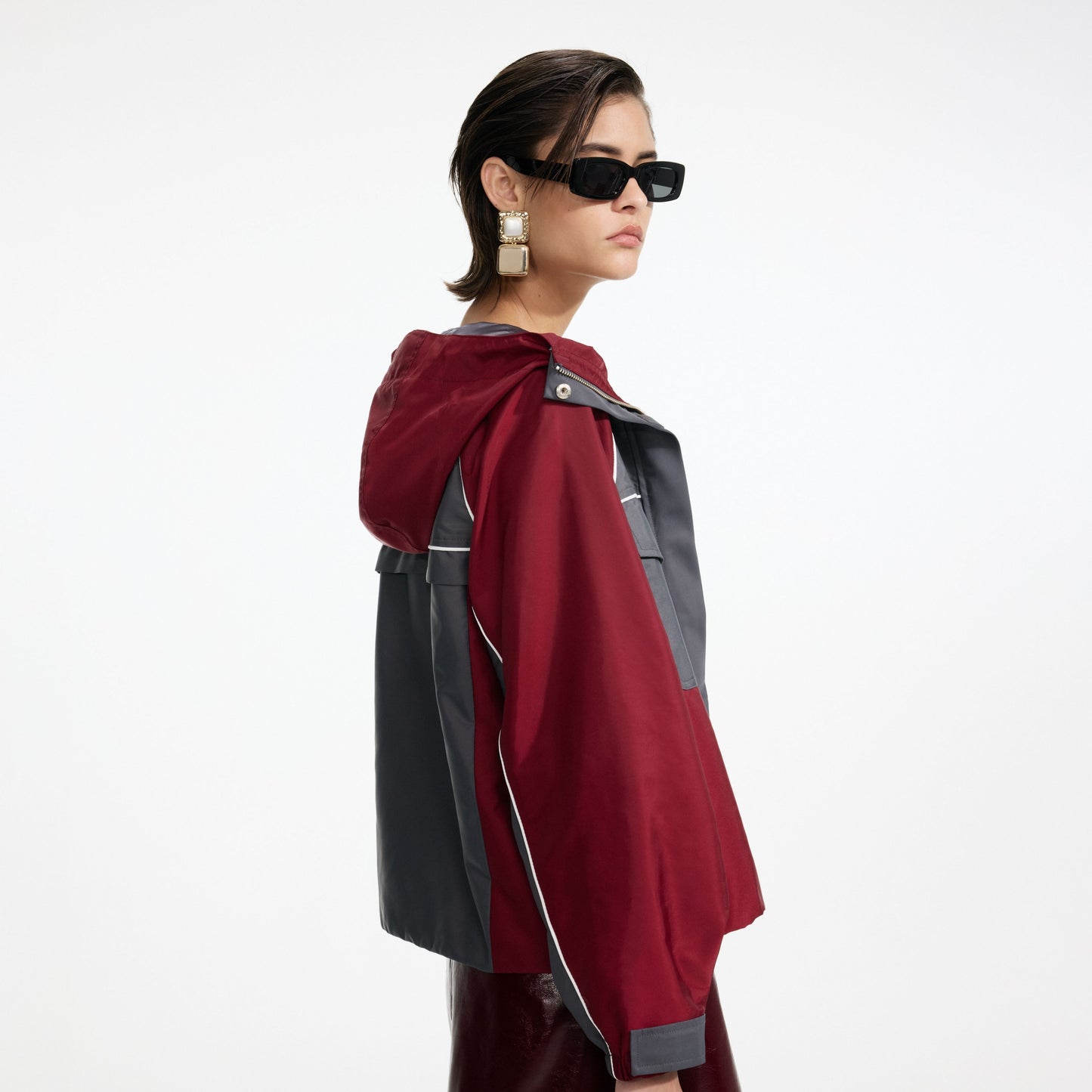 Koyu Gri Naylon Rüzgarlık