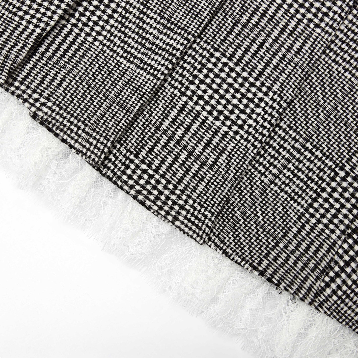 Galler Prensi Kareli Pileli Midi Etek