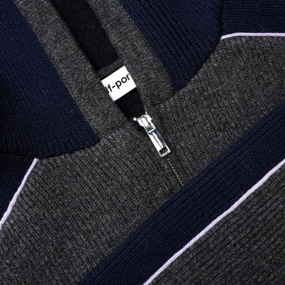 Gri Ribanalı Örgü Kapüşonlu Üst