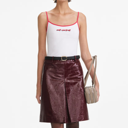 Kırmızı Sp Logolu Beyaz Yelek