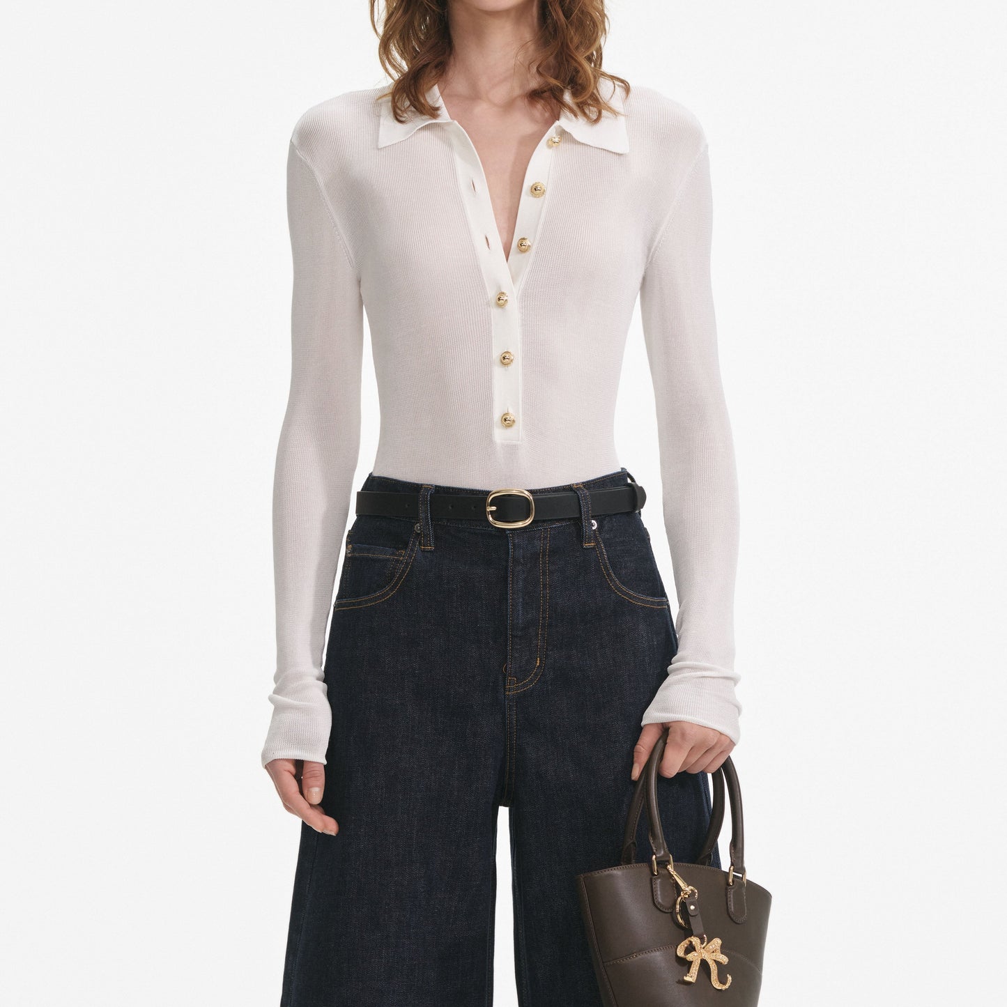 Beyaz Viskon Örgü Body