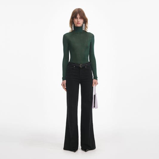 Siyah Kloş Kot Pantolon