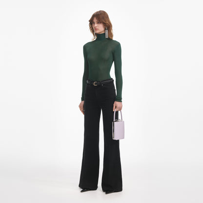 Siyah Kloş Kot Pantolon