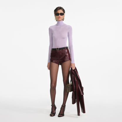 Leylak Viskon Örgü Üst