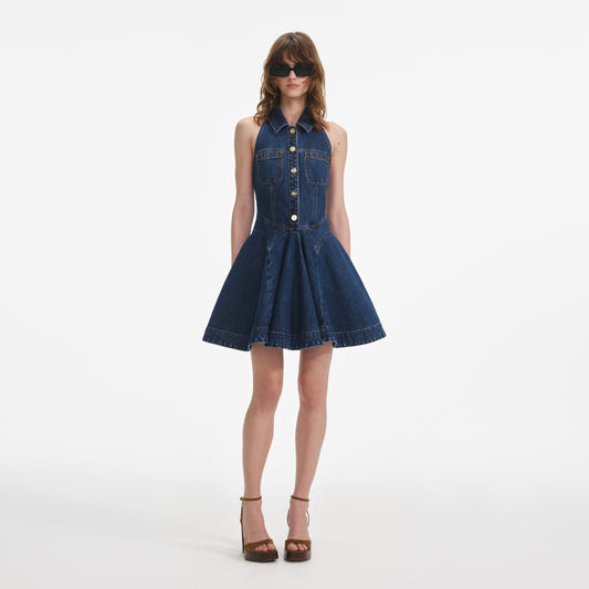 Kot Kolsuz Kloş Mini Elbise