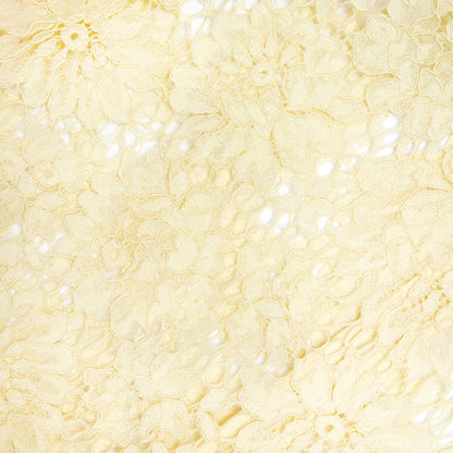 Sarı Dantelli Flüt Kollu Üst