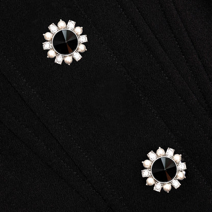 Siyah Streç Krep Tulum