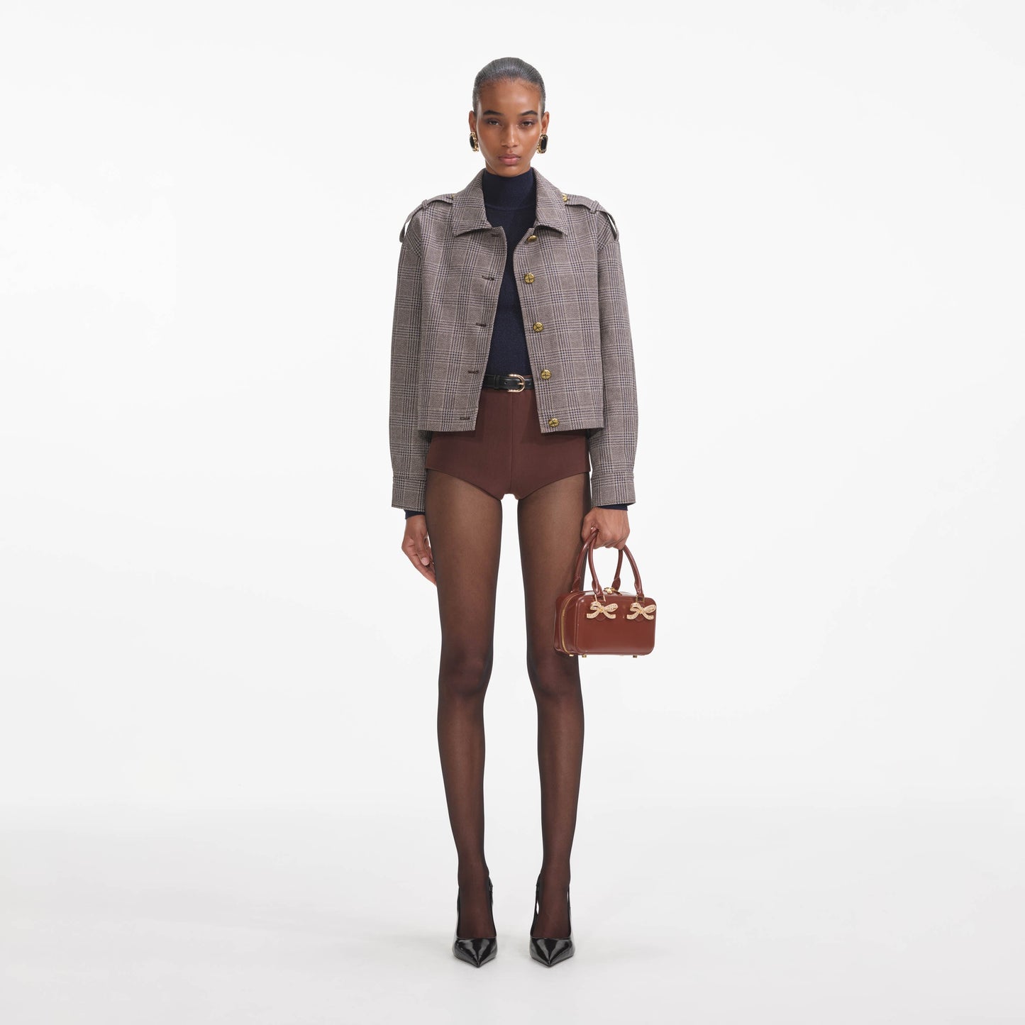 Kahverengi Kareli Ceket