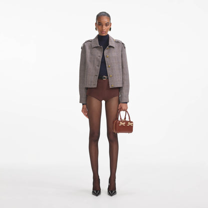 Kahverengi Kareli Ceket