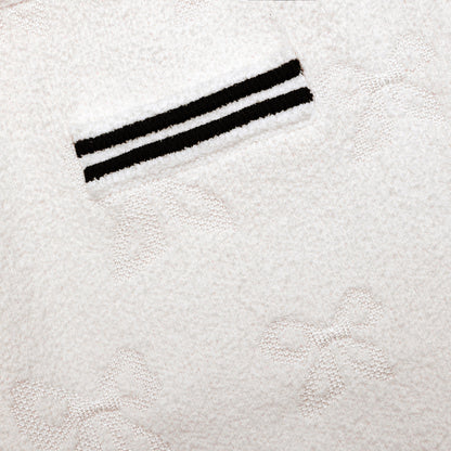 Krem Fiyonklu Jakarlı Mini Etek