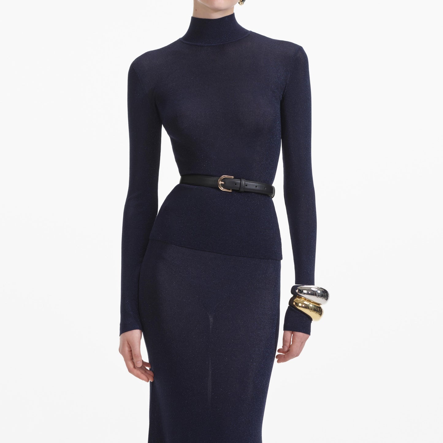 Lacivert Viskon Örgü Üst