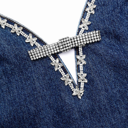 Kot Askılı Mini Elbise