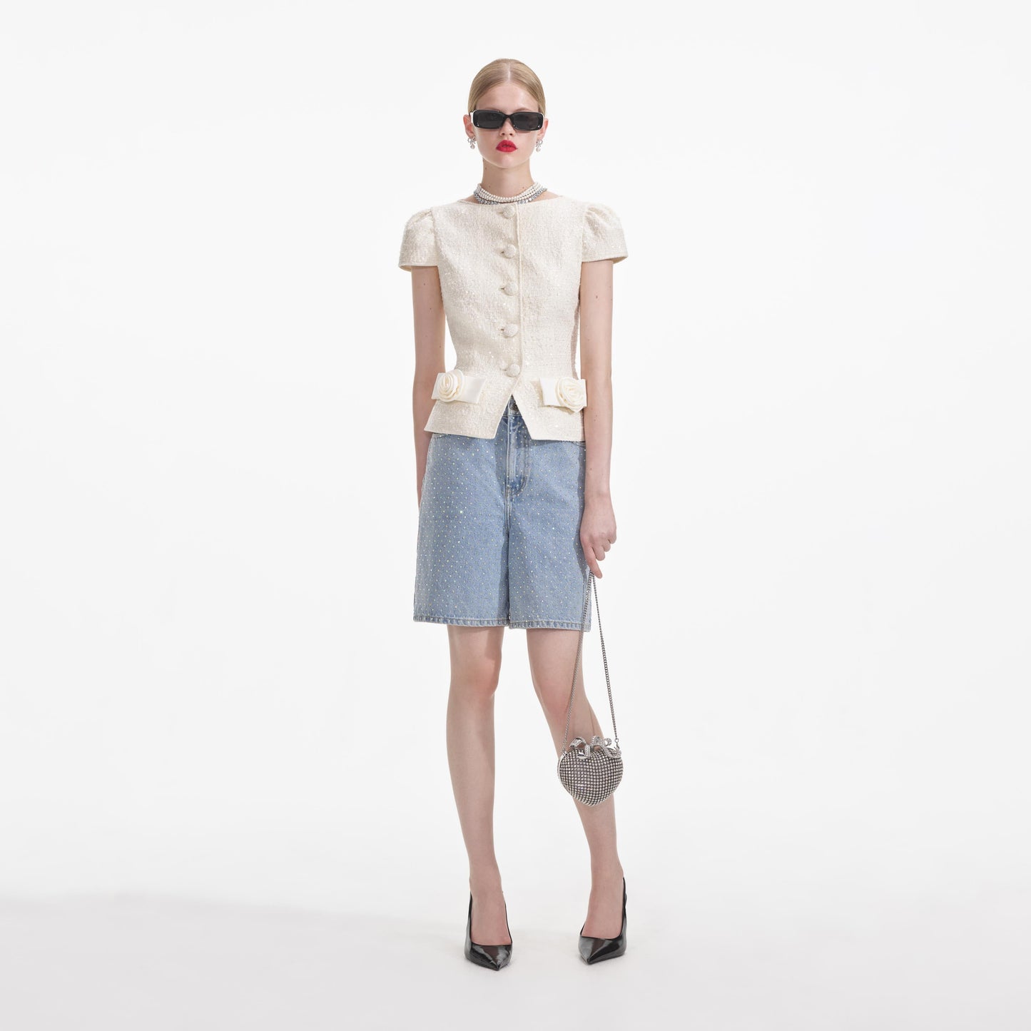 Krem Buklet Fiyonk Detaylı Üst