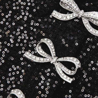 Siyah Buklet Fiyonklu Midi Elbise