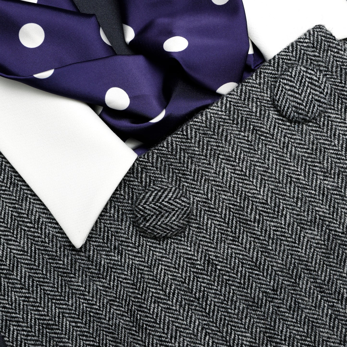 Gri Balıksırtı Eşarp Detaylı Mini Elbise