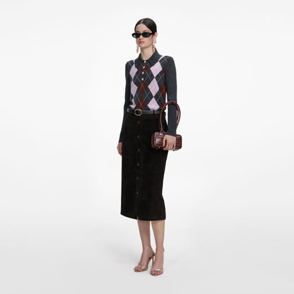 Gri Argyle Hafif Kazak