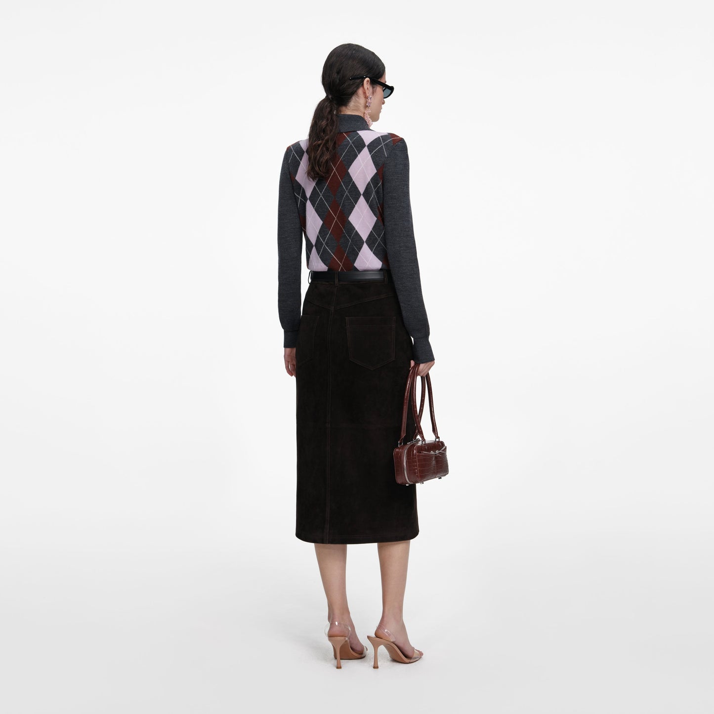 Gri Argyle Hafif Kazak