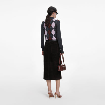 Gri Argyle Hafif Kazak