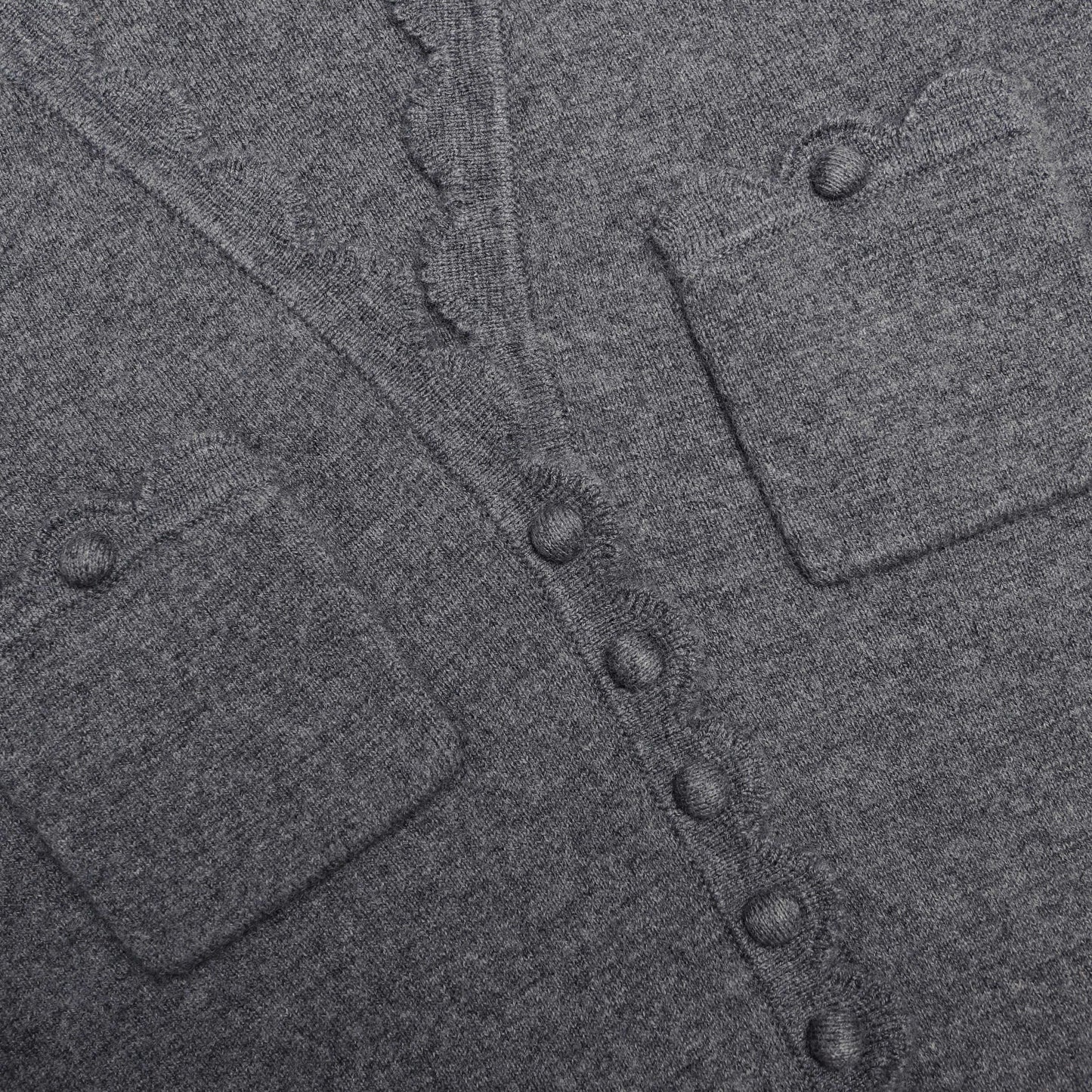 Gri Peplum Örgü Midi Elbise