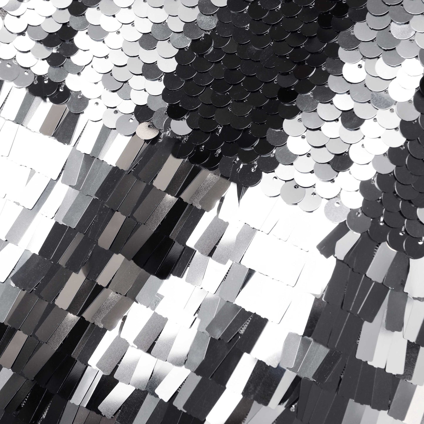 Gümüş Degrade Pullu Midi Elbise