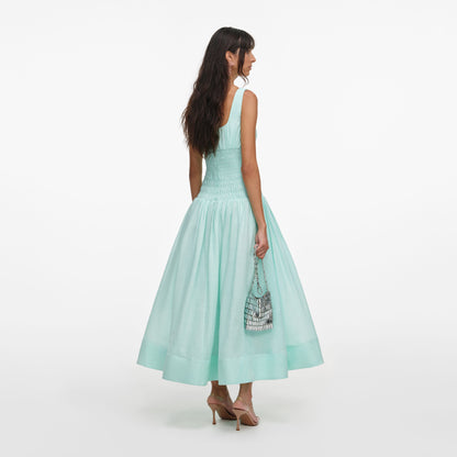 Mint Ramie Midi Elbise