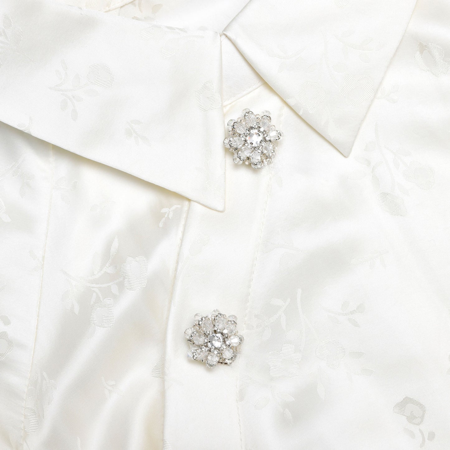 Krem Saten Jakarlı Midi Elbise