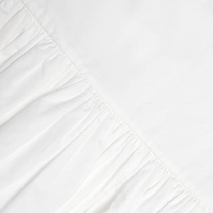 Beyaz Pamuklu Asimetrik Mini Elbise