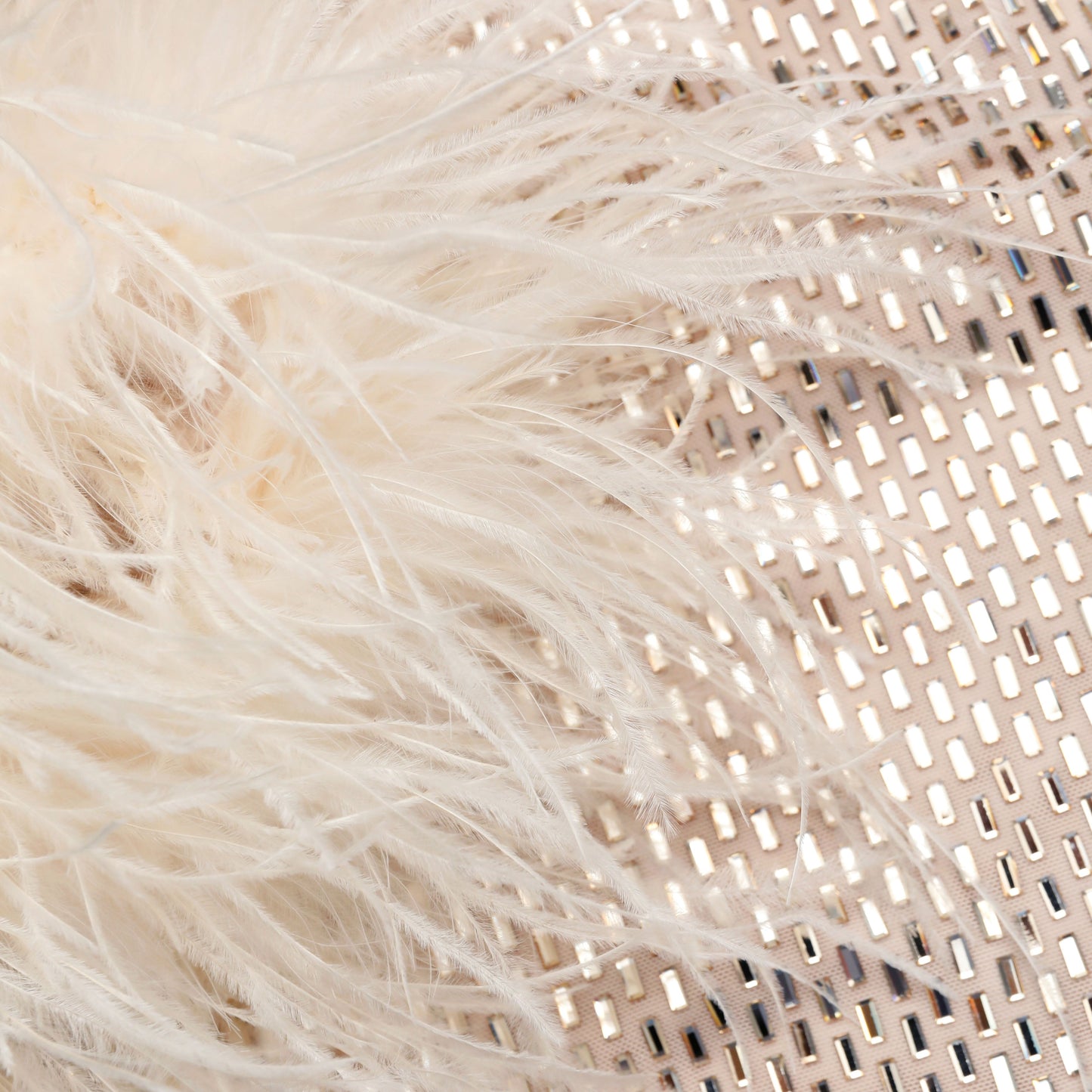 Şampanya Taşlı Tüy Üst