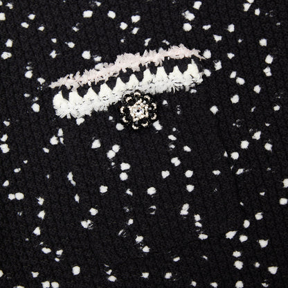 Siyah Beyaz Örme Etek