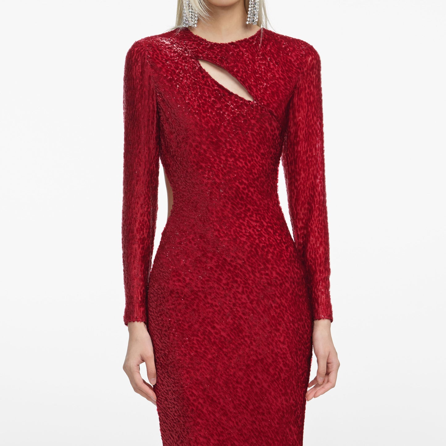 Kırmızı Fil Coupe Maxi Elbise