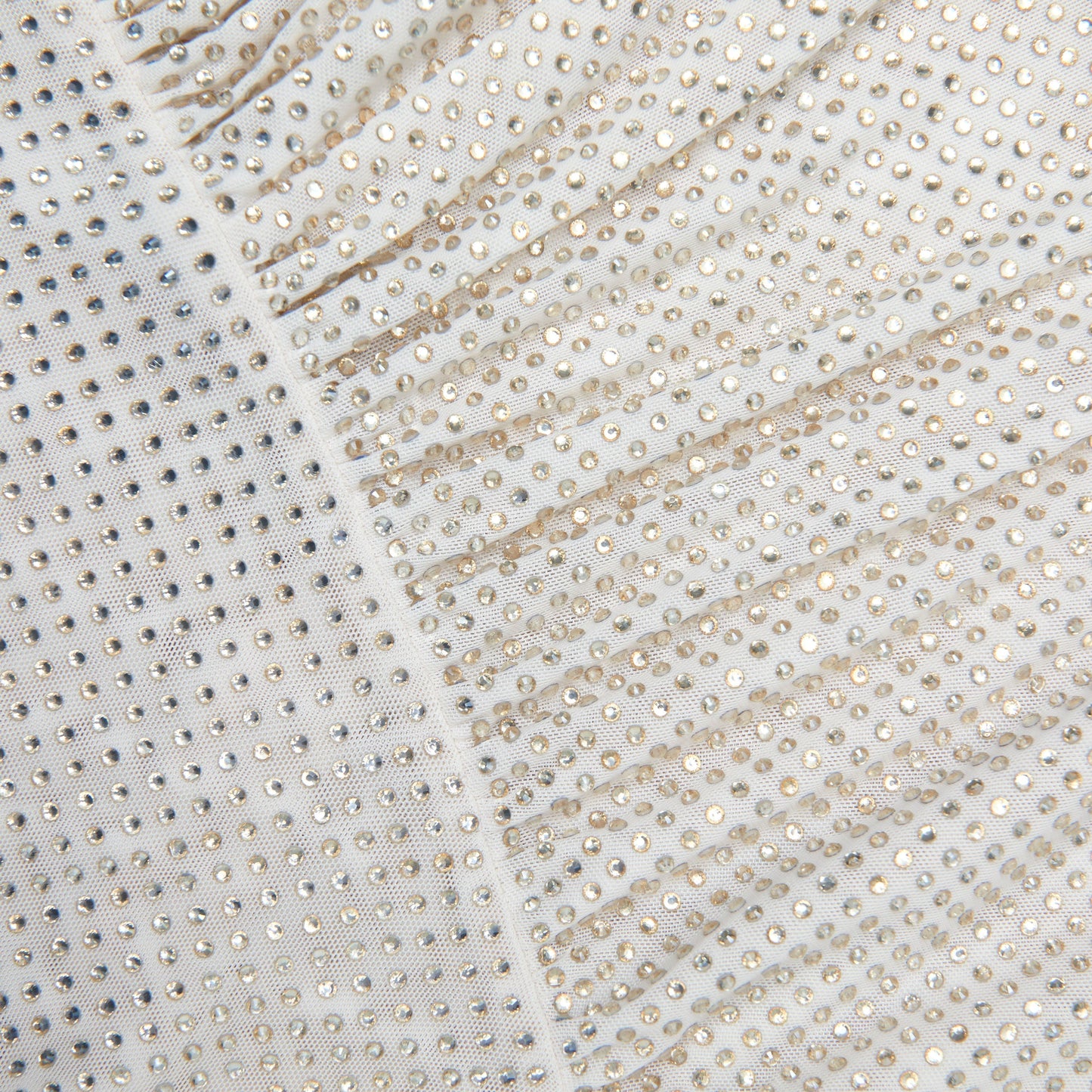 Şampanya Taşlı Kesim Midi Elbise