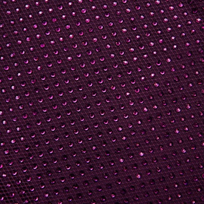 Bordo Taşlı Fileli Midi Elbise