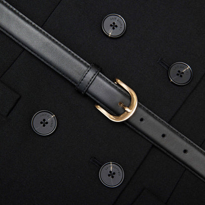 Siyah Yün Kruvaze Mini Elbise