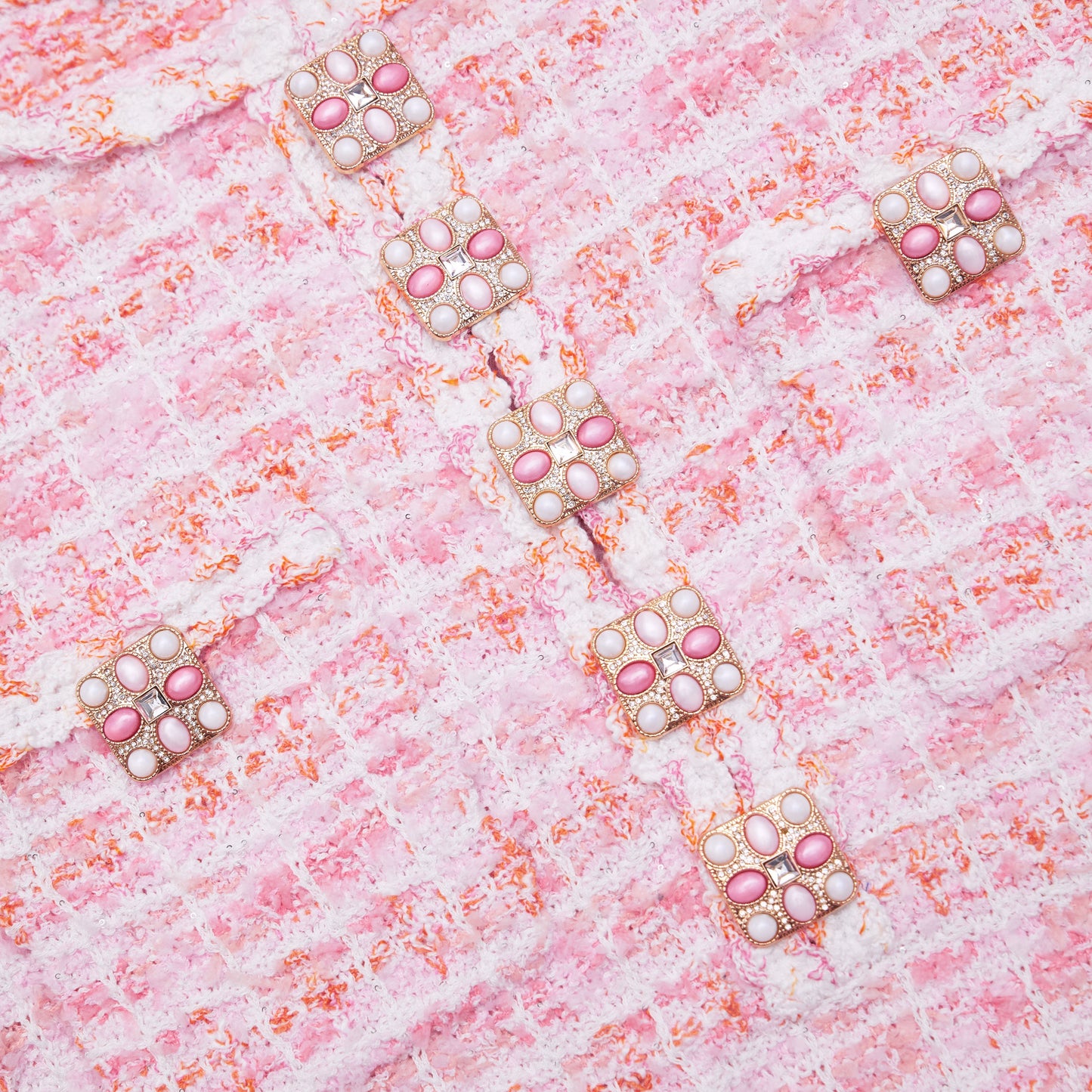 Pembe Kareli Örme Mini Elbise