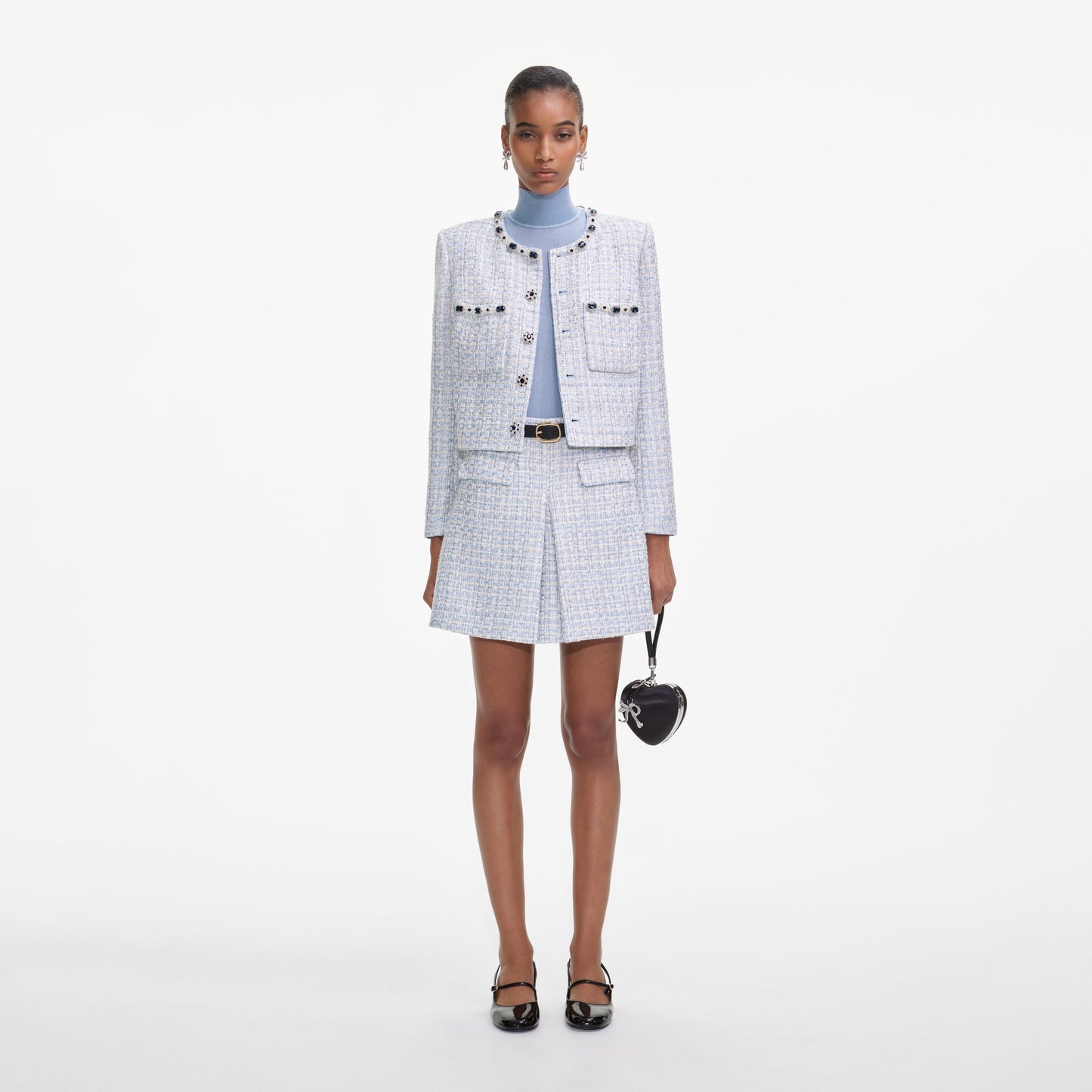 Mavi Bukle Mini Etek