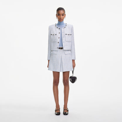 Mavi Bukle Mini Etek