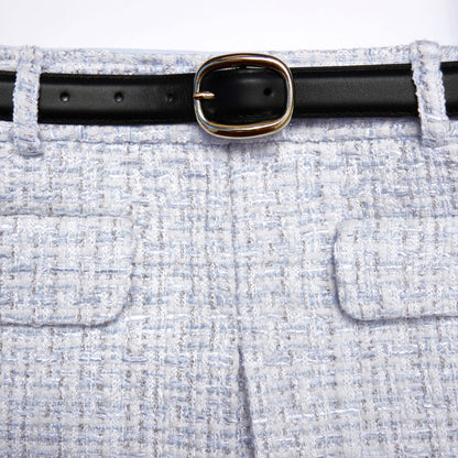 Mavi Bukle Mini Etek